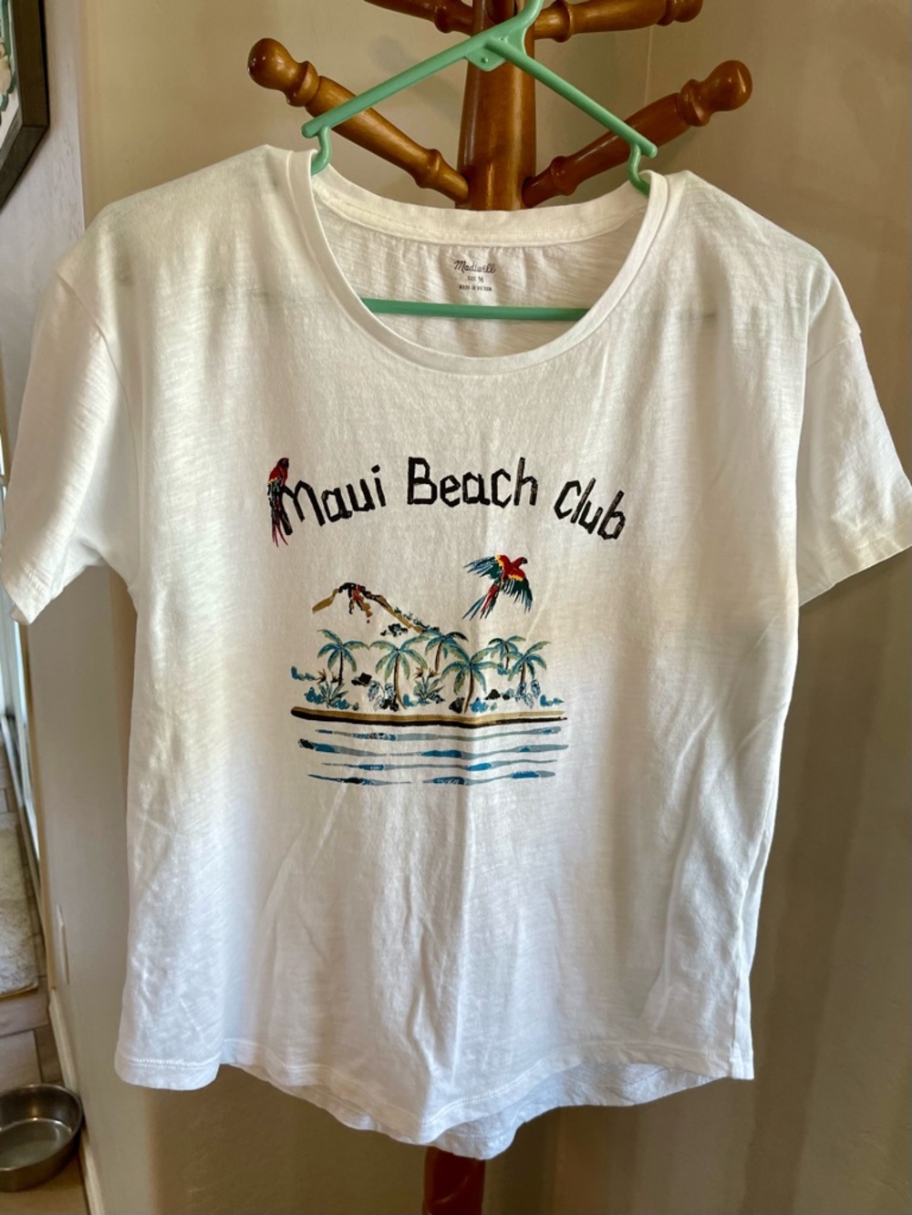Madewell Maui Beach Club White Graphic Tee